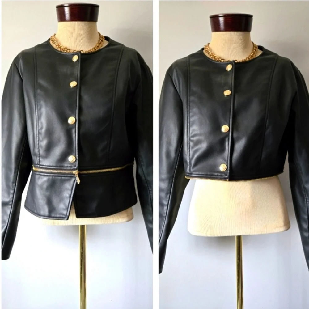 Zara Faux Leather Jacket - Picture 3 of 7